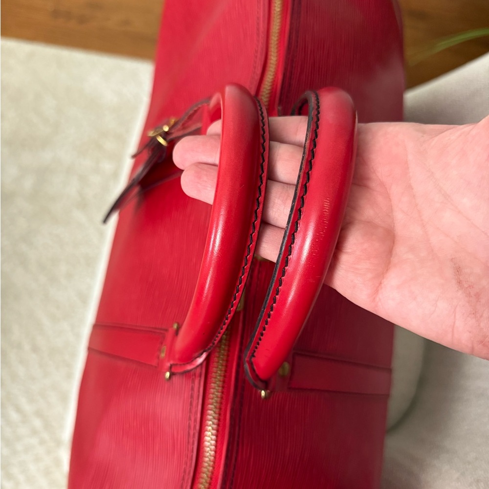 Authentic Louis Vuitton unisex Keepall 50 travel bag red Epi leather - Picture 13 of 16